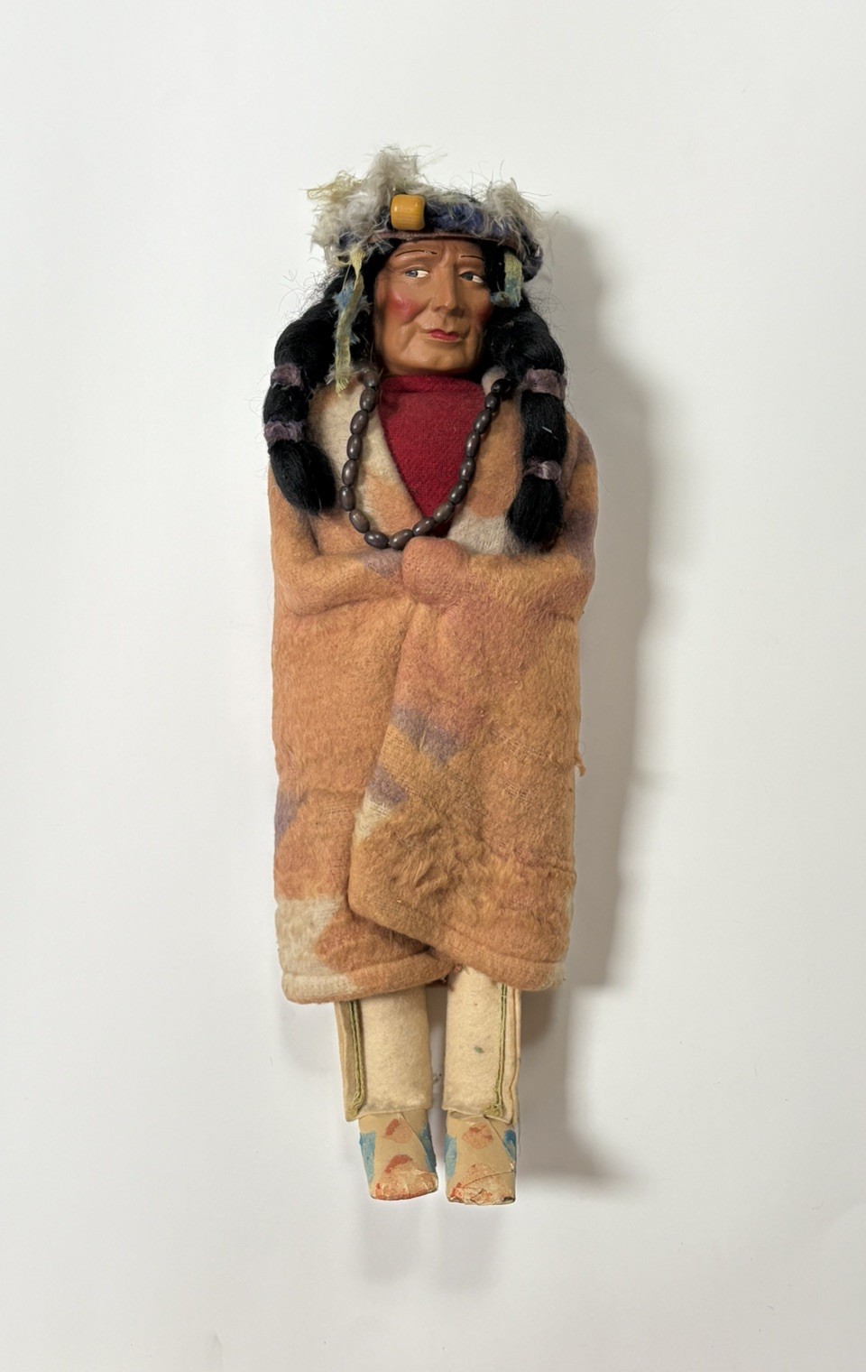 15” Indian Skookum Doll Antique Vintage Native American c 1920