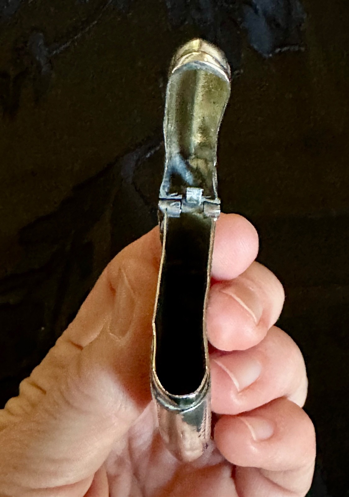 Antique Edwardian English Sterling Silver Vesta Case Match Safe Birmingham 1907