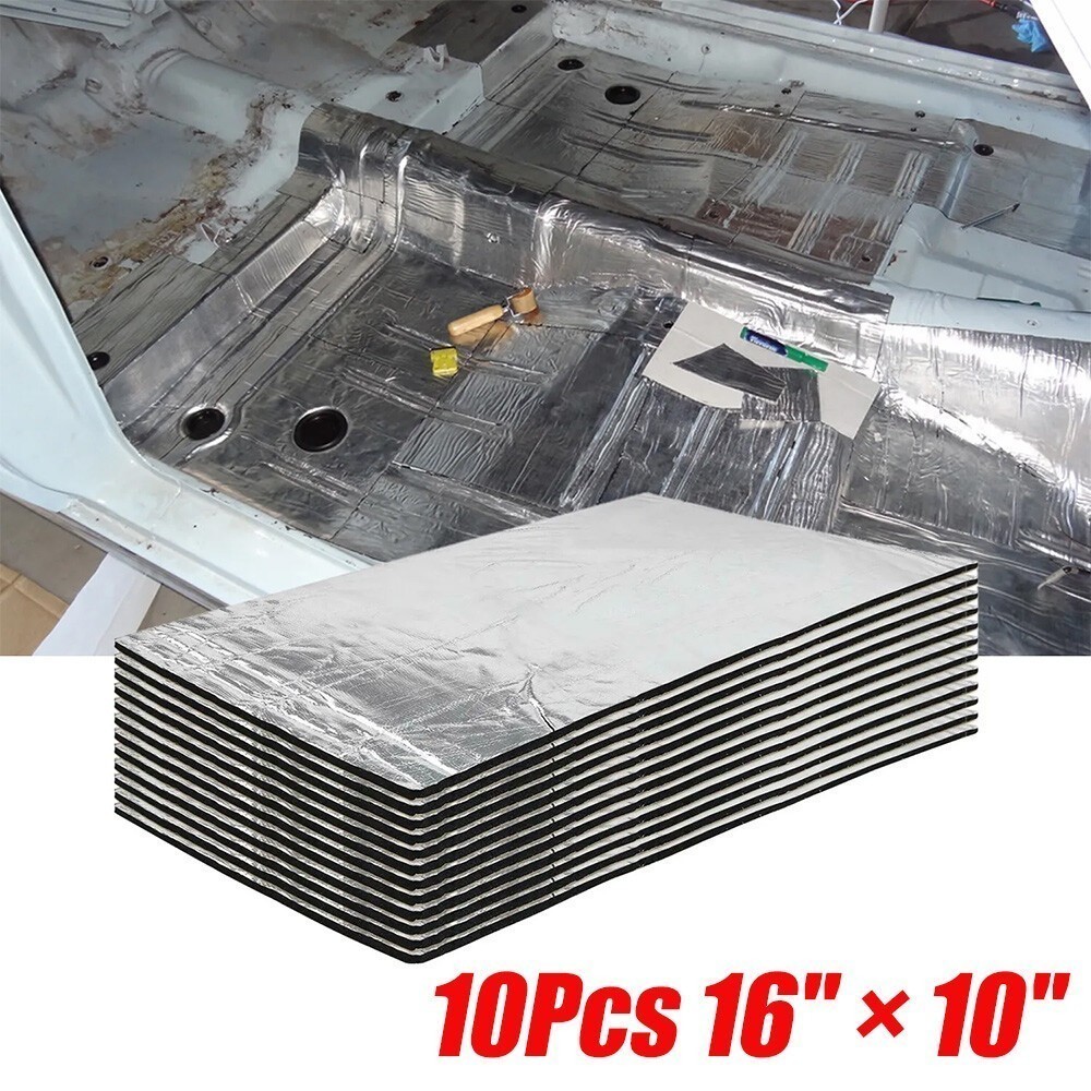 Heat Shield Sound Deadener Pad Car Firewall Thermal Noise Proof Insulation Mat
