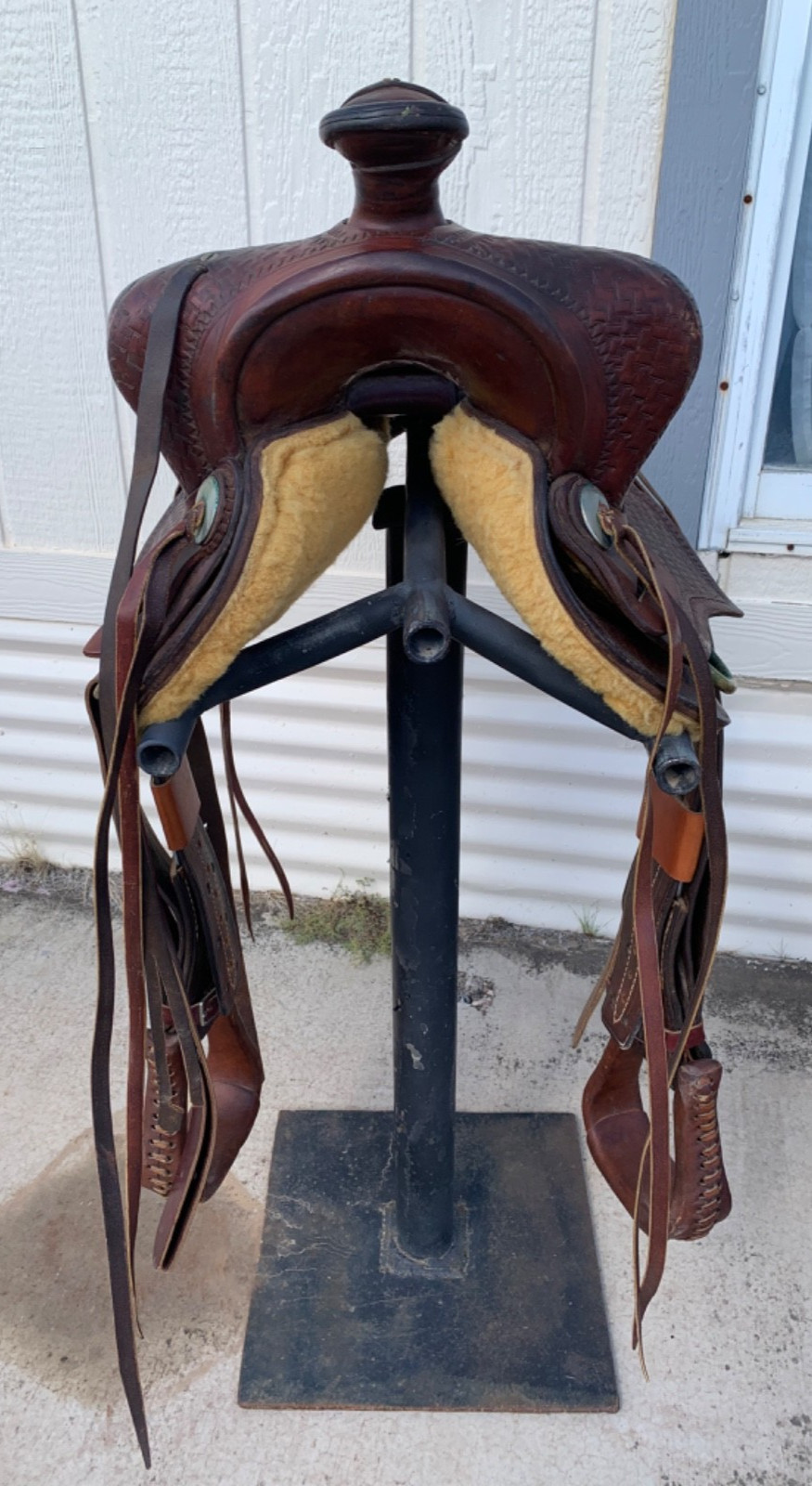 Gorgeous Maker Marked 13.5" Seat Vintage Western Saddle mw