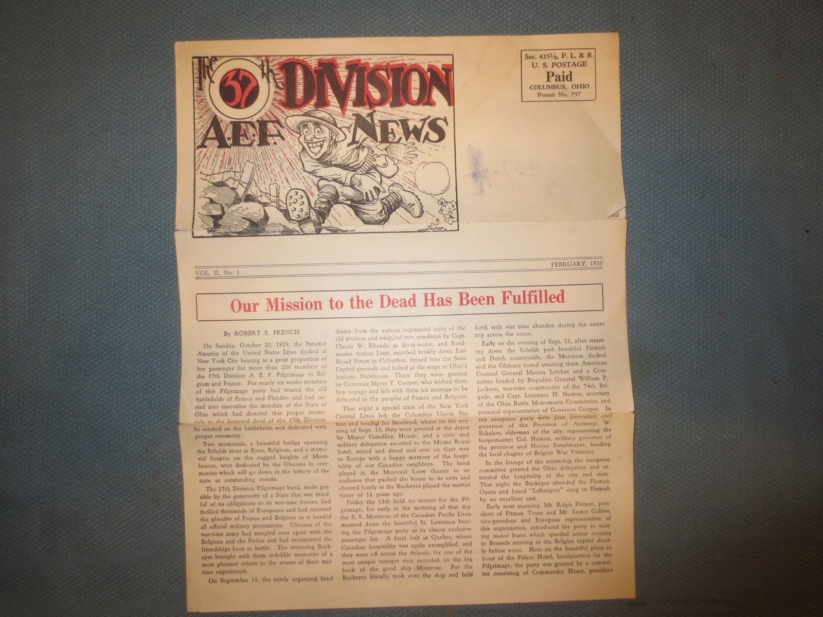 WW1: The 37th Div In The World War 1917-18, WWI Unit History, Vol 1 & 2-w 9 Maps