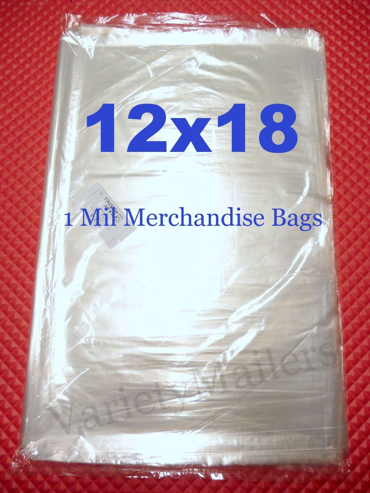200 Merchandise Bag Combo 12x18 & 14x20 Clear 1 Mil Plastic Apparel Bags