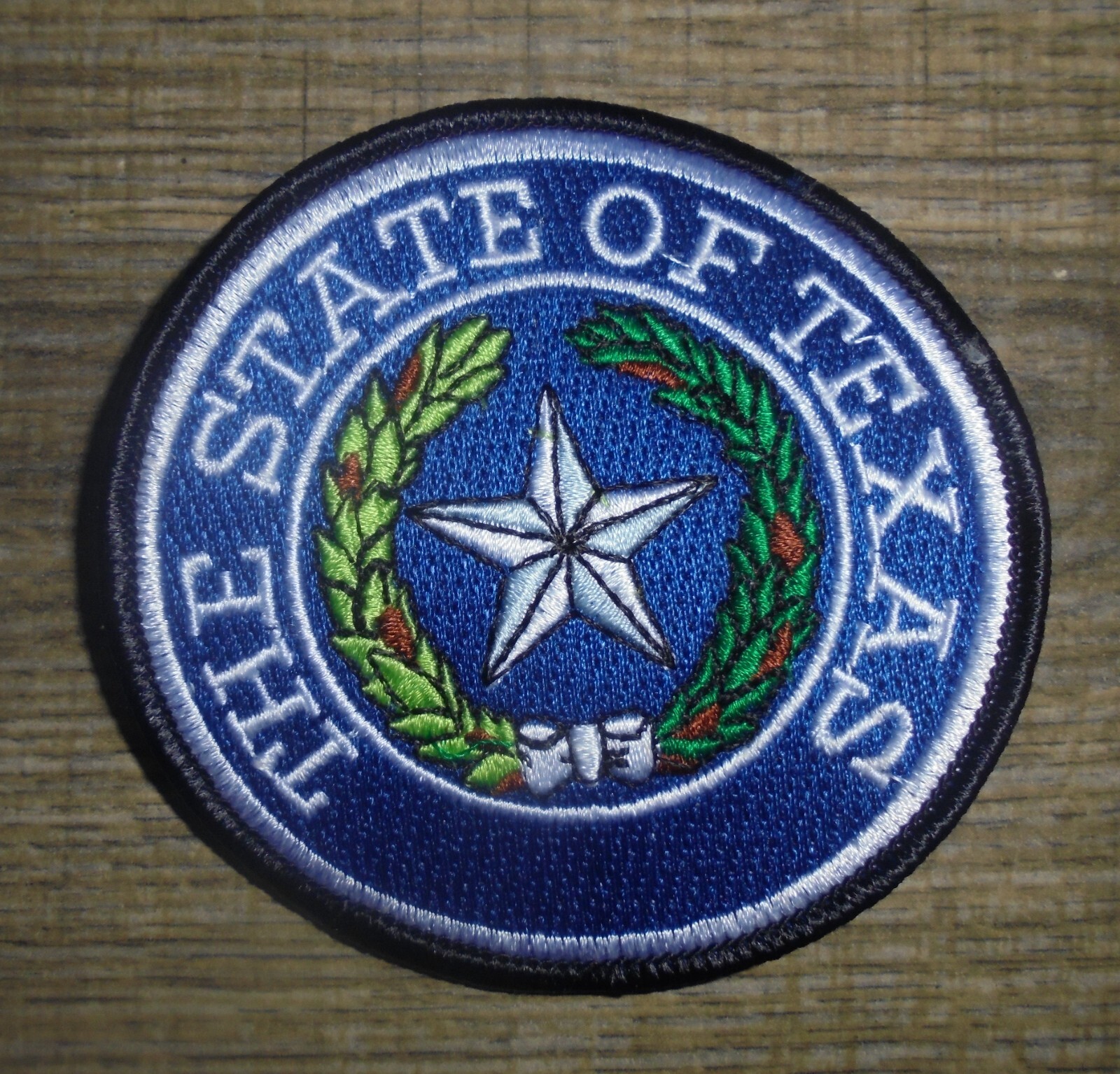 THE STATE OF TEXAS SEAL CLOTH PATCH 3.25"-NEW