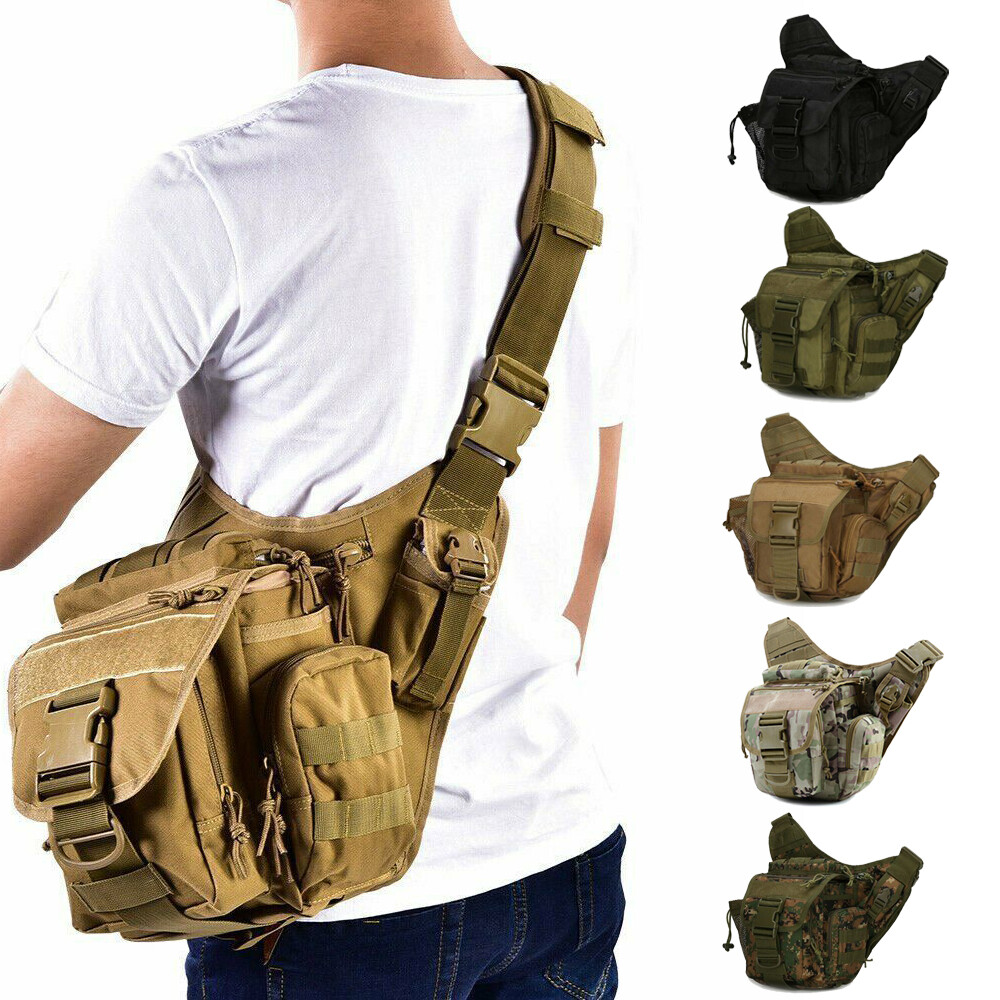 Mens Travel Backpack Tactical Military Molle Shoulder Bag Fanny Pack Crossbody