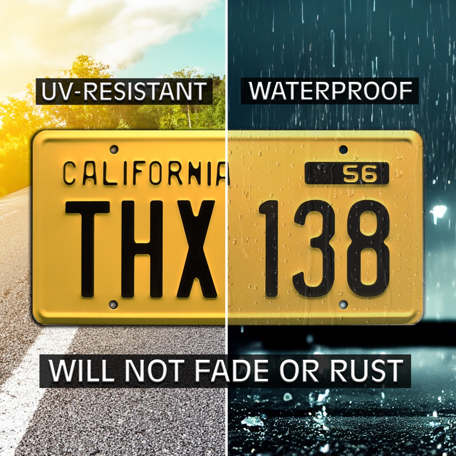 American Graffiti | Screen Accurate | THX 138 | Metal Stamped Prop License Plate