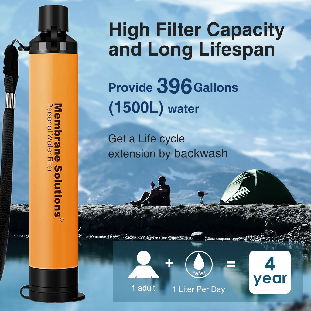 Water Filter Straw Personal&Portable|Carry Case F Survival/Prepping/Emergency