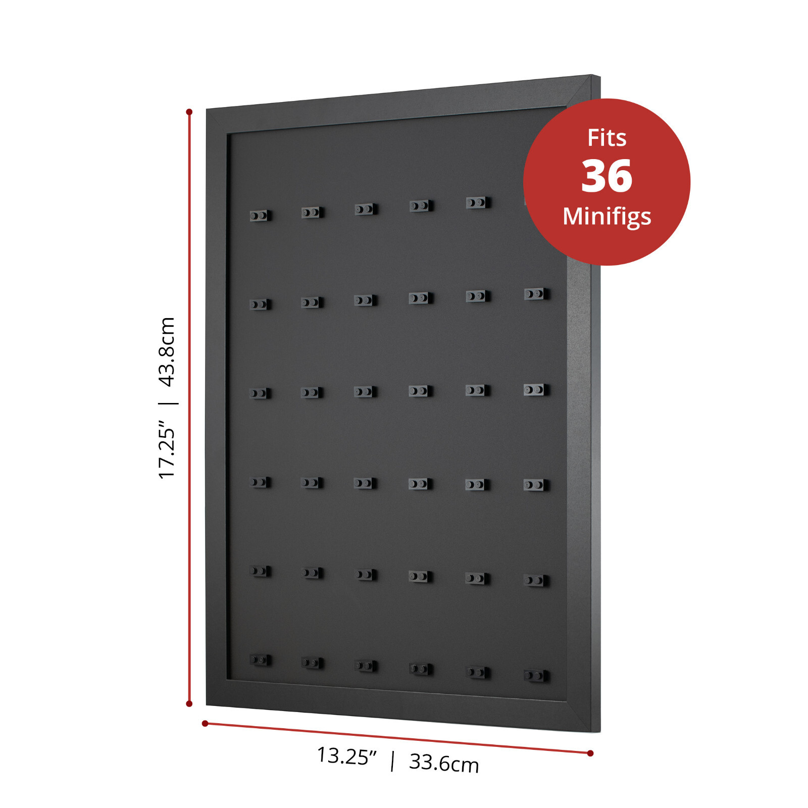 Black LEGO Minifigure Wall Display Frame - 6x6 - Fits 36 Minifigures