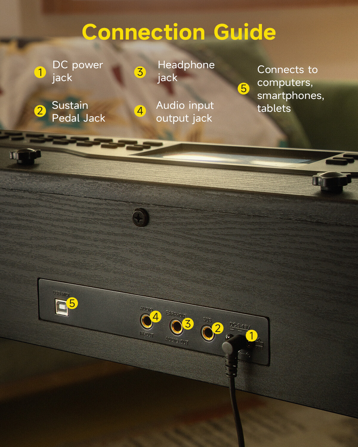 🎹 Donner DDP-95 Digital Piano 88 Weighted Key With Stand 610 Tone 128 Polyphony