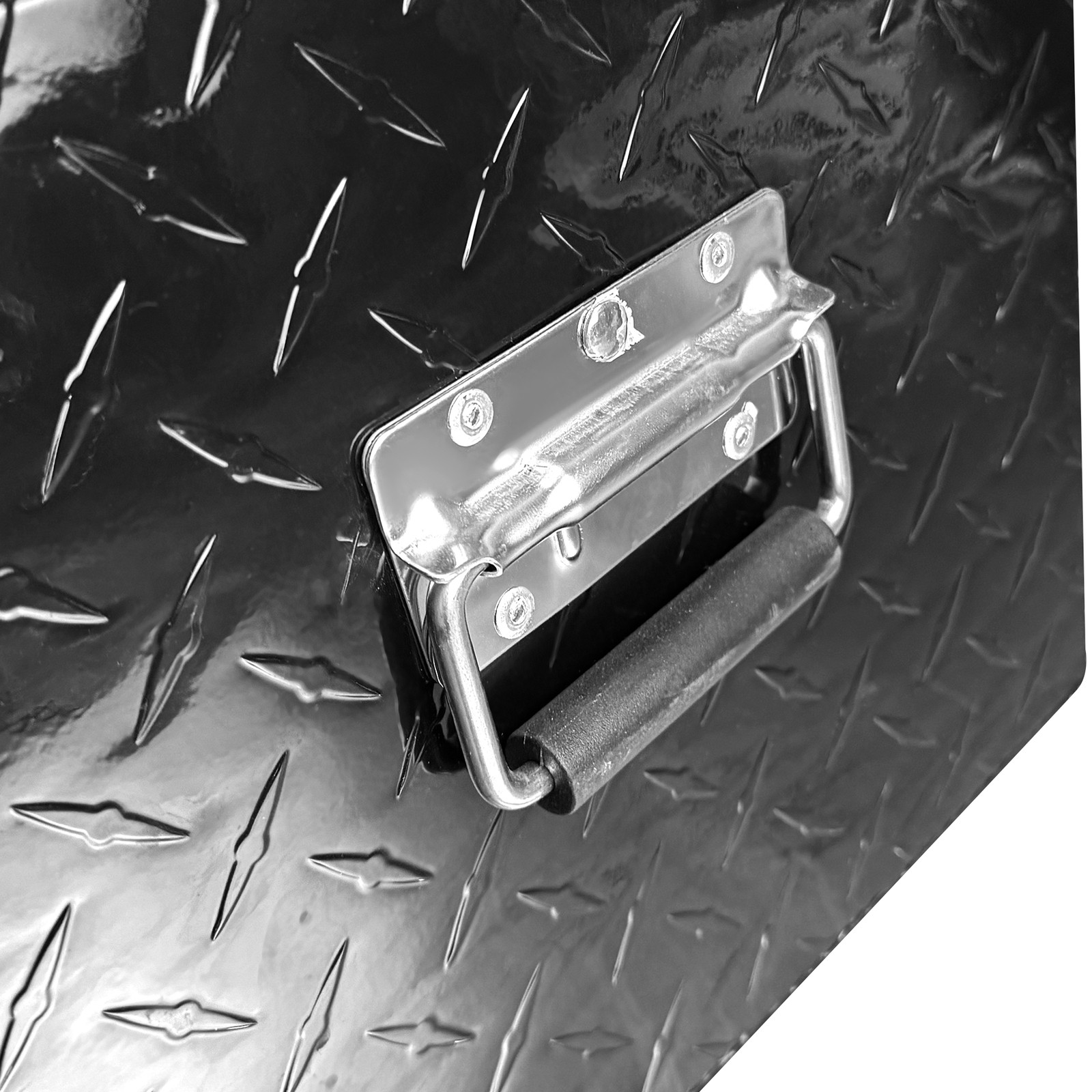 Black 39"x13"x10" Aluminum Truck Bed Tool Box Diamond Plate Trailer ToolBox