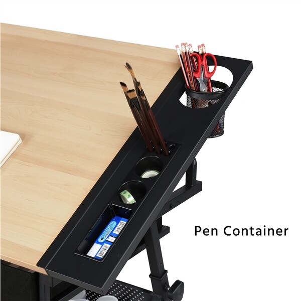 Drafting Table Height Adjustable Art Craft Writing Desk Drawing Painting w/Stool