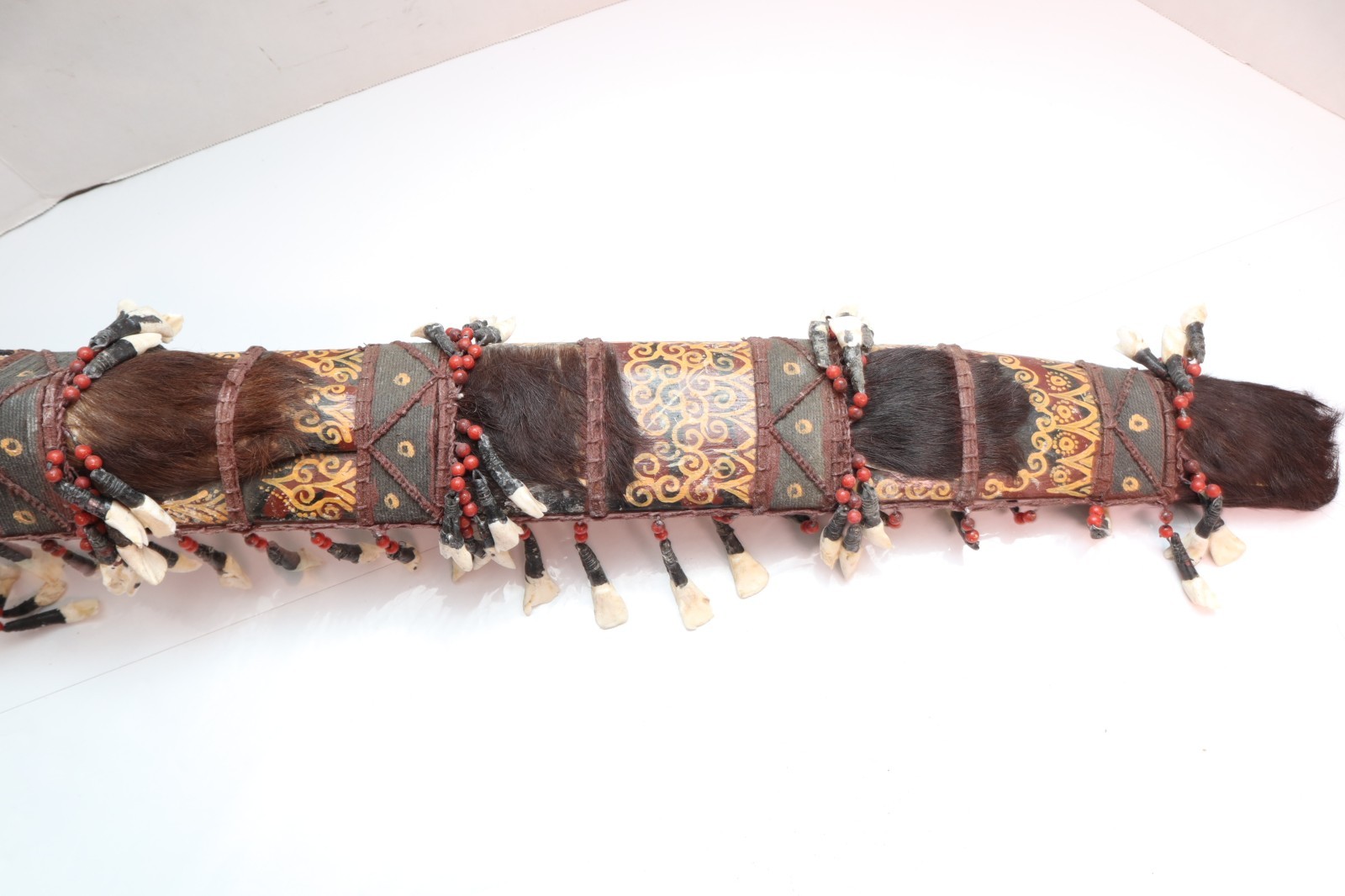 Borneo Indonesian Dayak Mandau sword saber with dagger, used