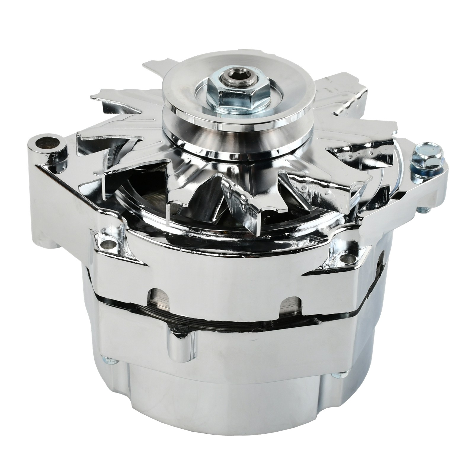 150 Amp 1 or 3 Wire Alternator Chrome Aluminum 37293 For GM Chevy 10SI/10DN/12SI