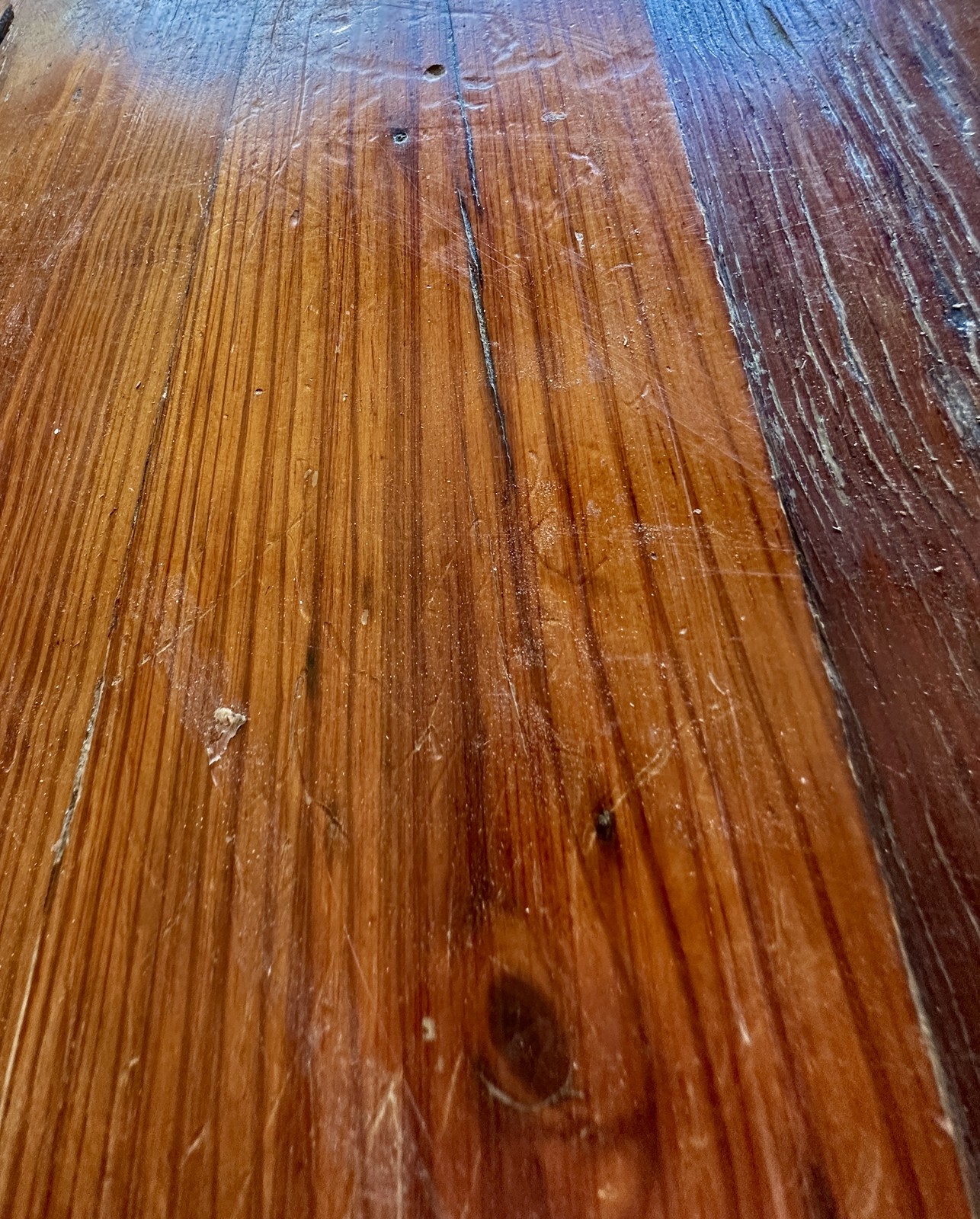 Reclaimed 1" thick Heart Pine Flooring 3"-5.5" wide - 420sqft - GA20397