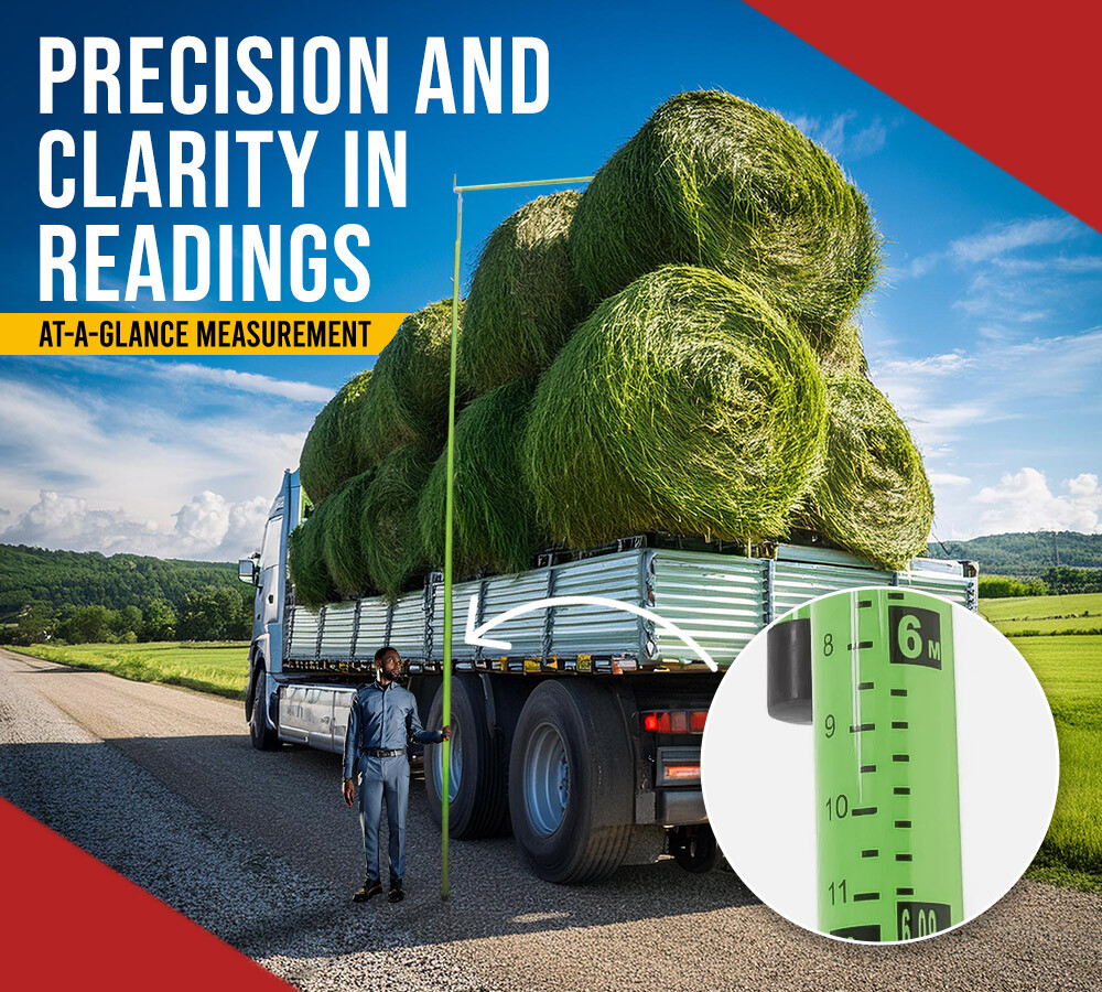 27' Load Height Measurement Stick w/ Telescopic Mechanism for Trucks & Trailer