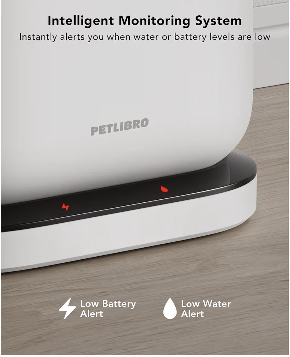 PETLIBRO Cat Water Fountain, Cordless Pet Water Fountain Battery Operated, 2.5L