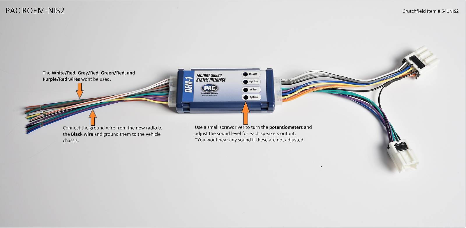 PAC ROEM-NIS2 Interface Retains Factory amp in select Nissan