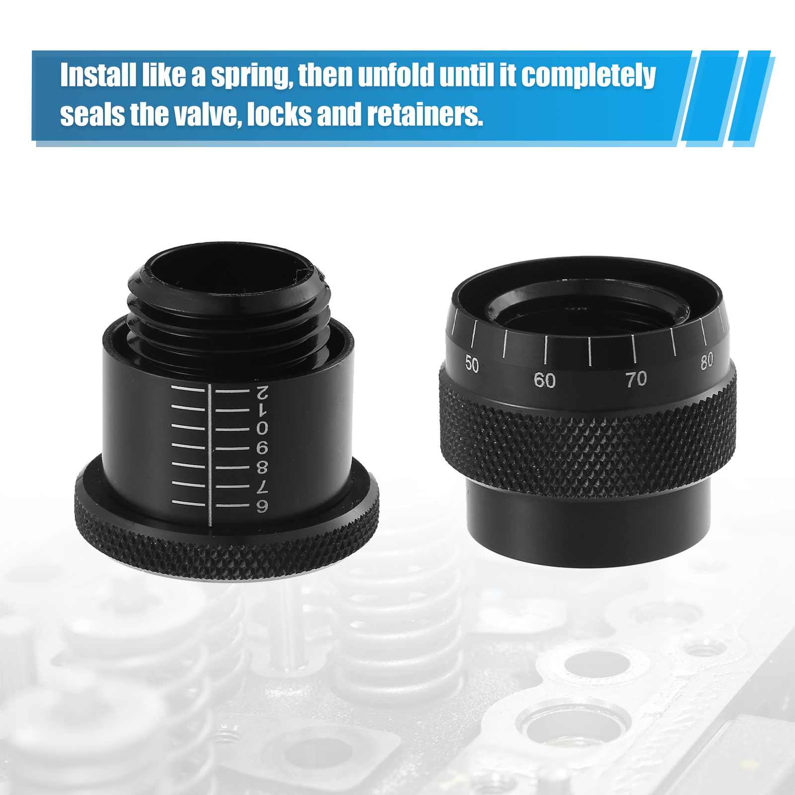 Universal Valve Spring Height Micrometer Measurer Seated Tool Metal Black 1 Pcs