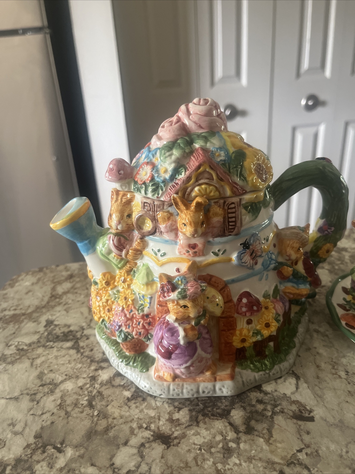 1999 Mercuries Garden Party Springtime Easter Bunny Tea Party 15 Piece Set VTG