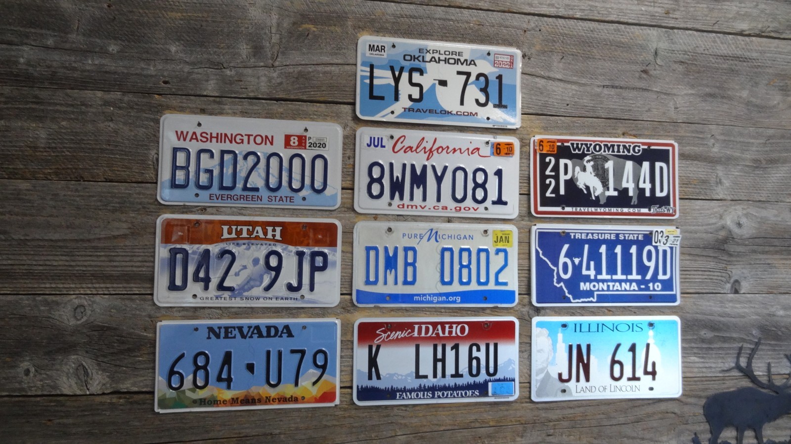 10 License Plates from different states Mixed lot of license plates bulk sale!!!