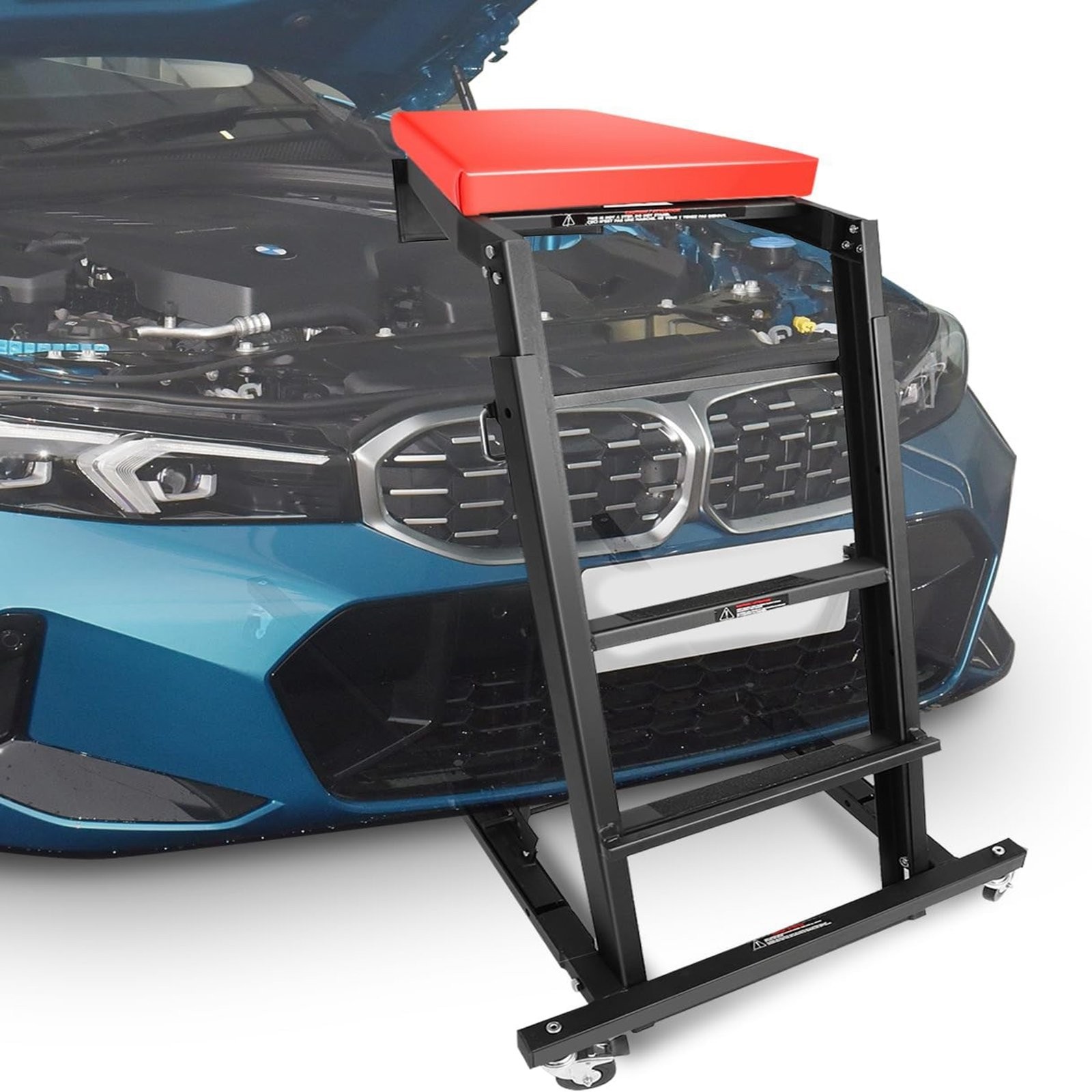 45 to 66 in Adjustable Height Foldable Automotive Engine Topside Rolling Creeper