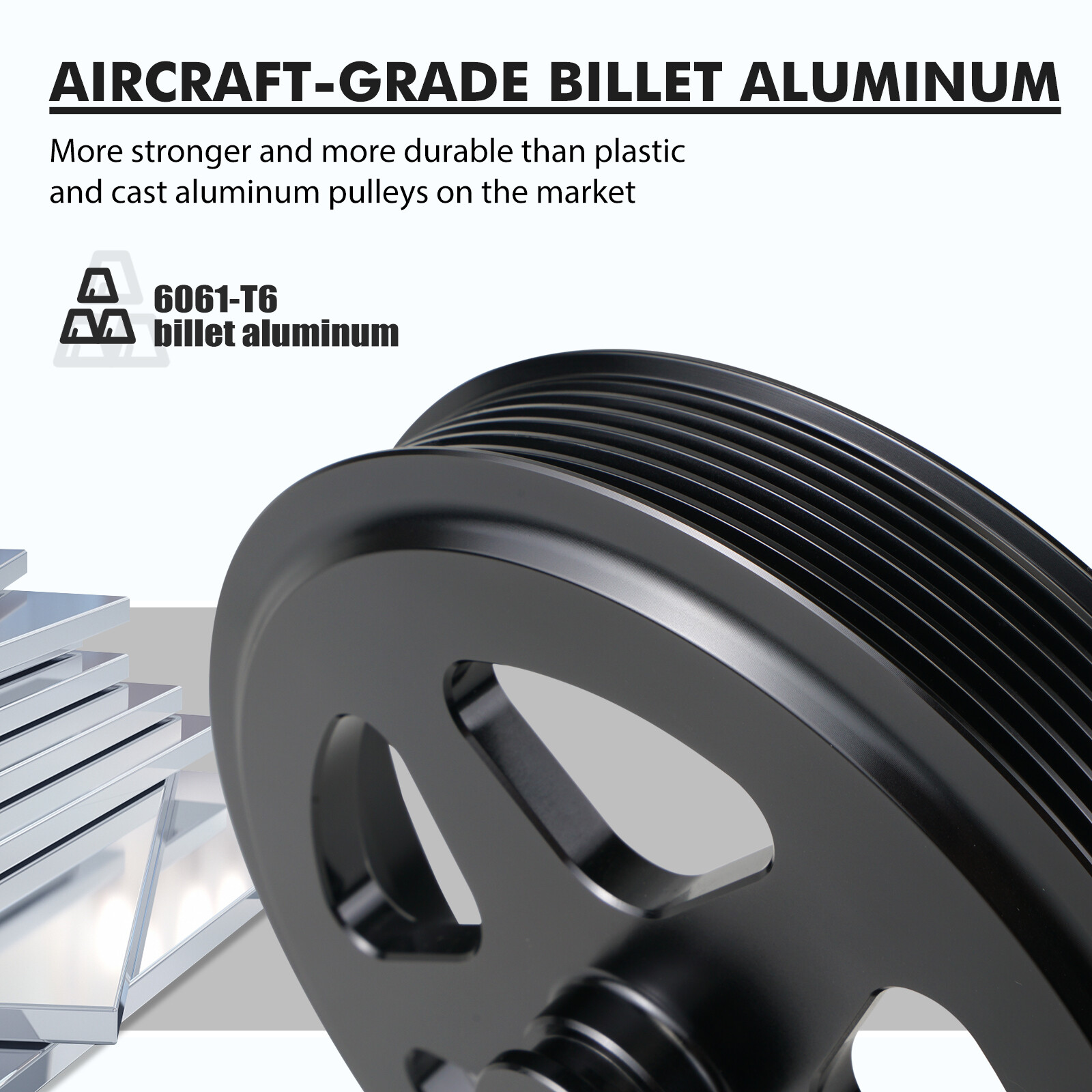 Aluminum Power Steering Pump Pulley For LS1 for Camaro for Firebird V8 1998-2002