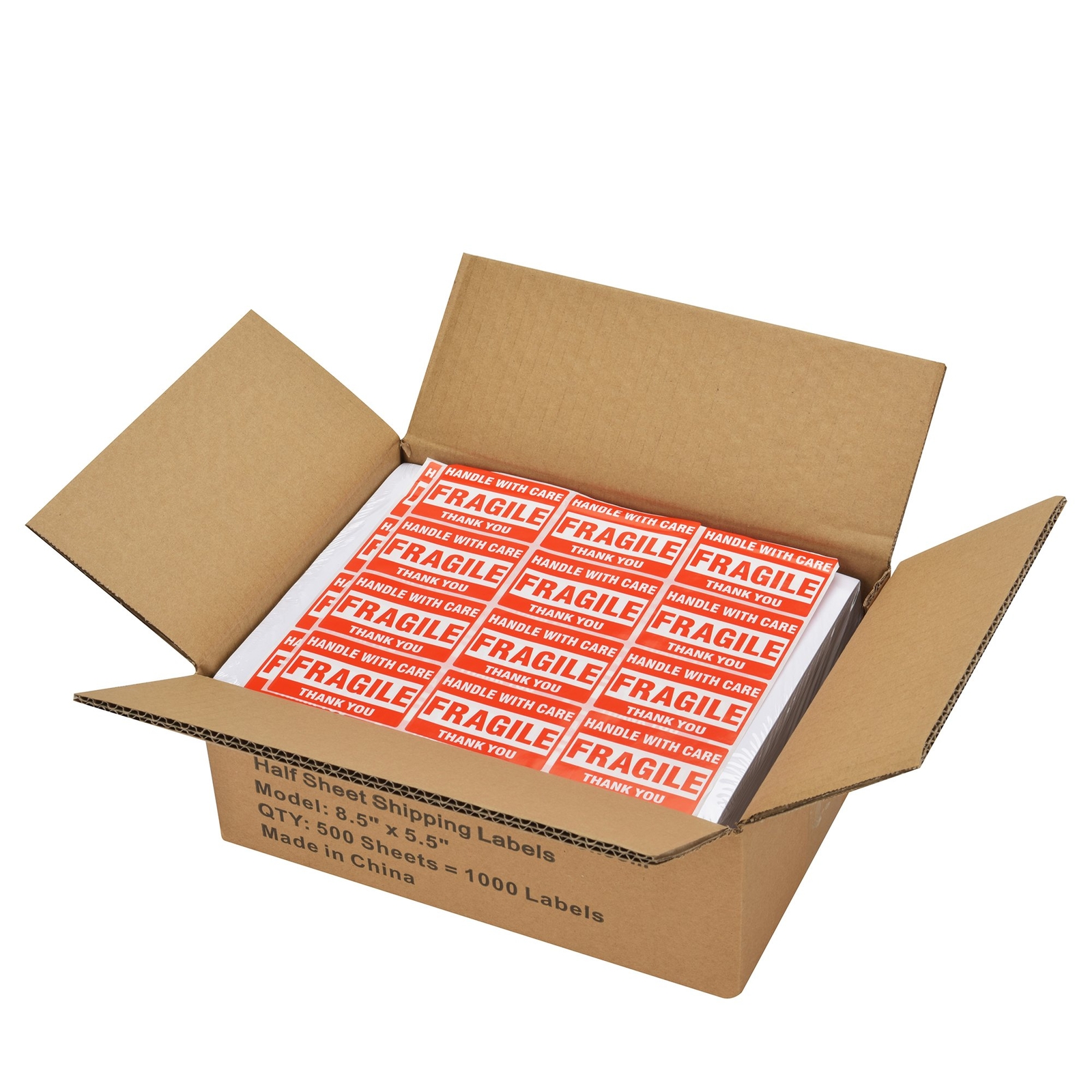 50-1000 Premium 8.5" X 5.5" Half Sheet Shipping Labels Self Adhesive 2 Per Sheet