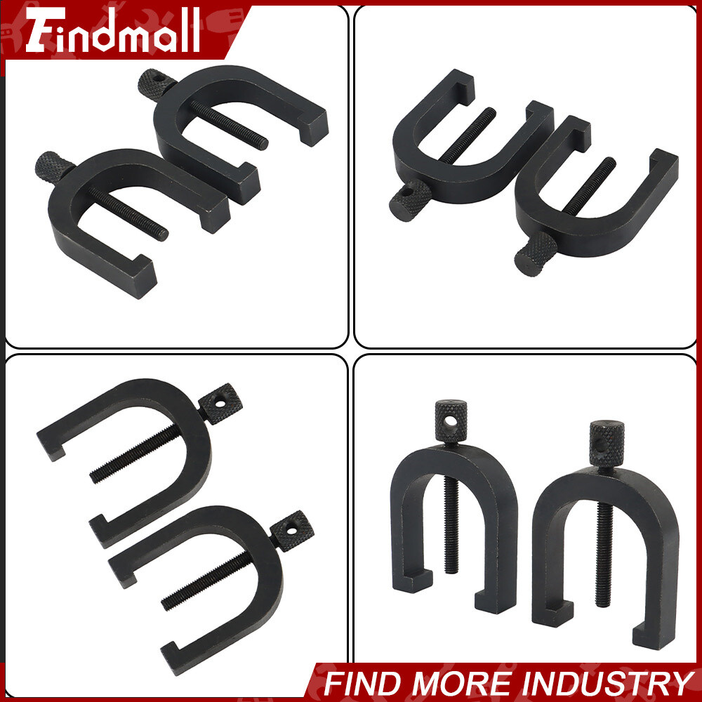 Findmall 1-5/8" x 1-1/4" x 1-1/4" V-Block and Clamp Set Hardened Steel 90 Degree