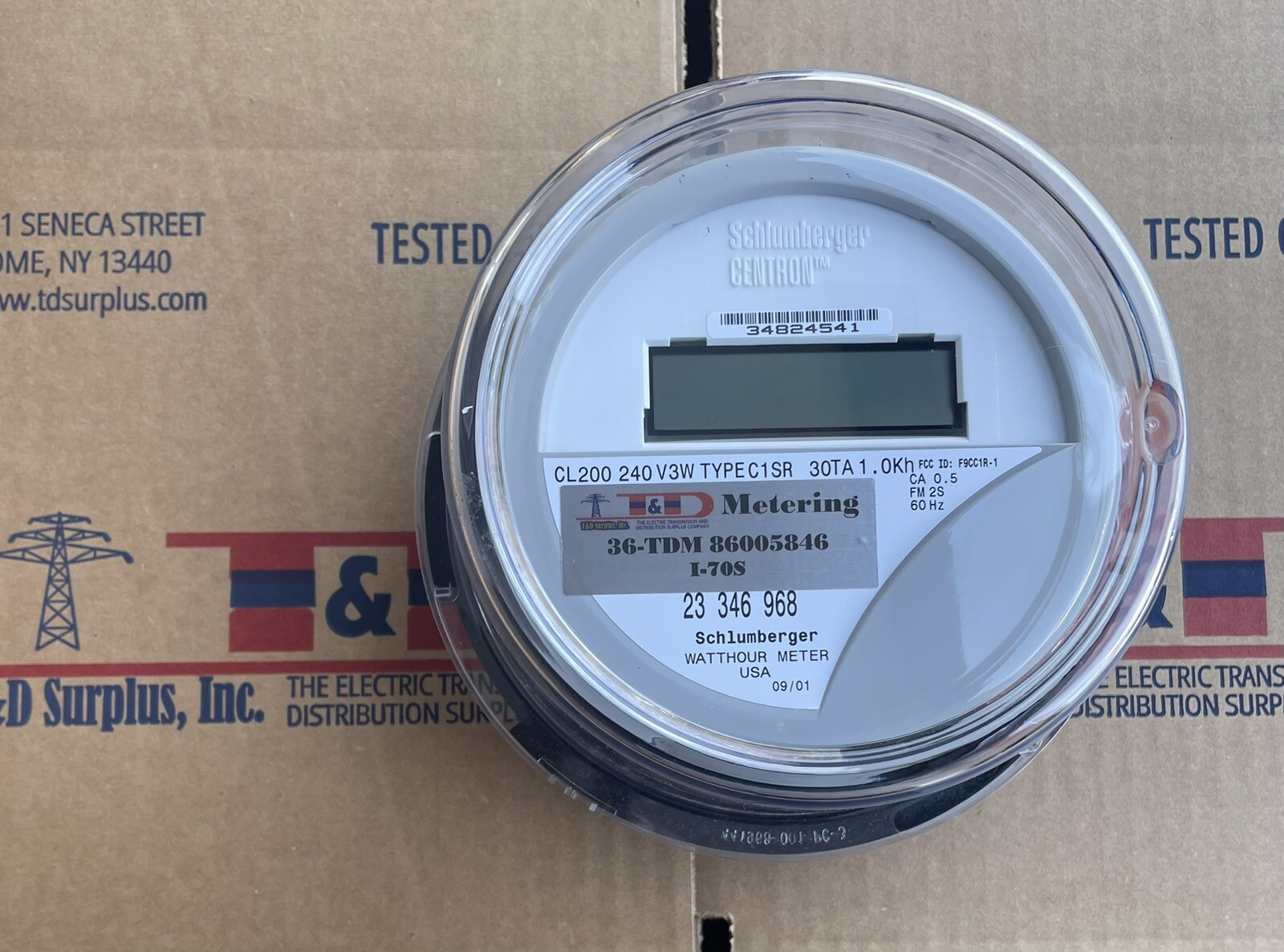 ITRON - WATTHOUR METER (KWH) C1SR/C1SC CENTRON - 240 VOLTS, FM2S, 200A, 4 LUGS