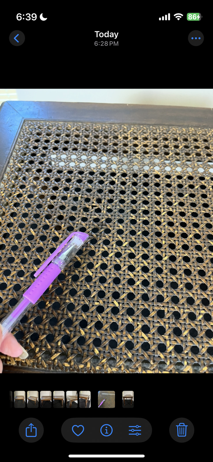 Vintage Estey Cane Top Wood Organ Piano Bench Table Owosso Michigan Brown Seat