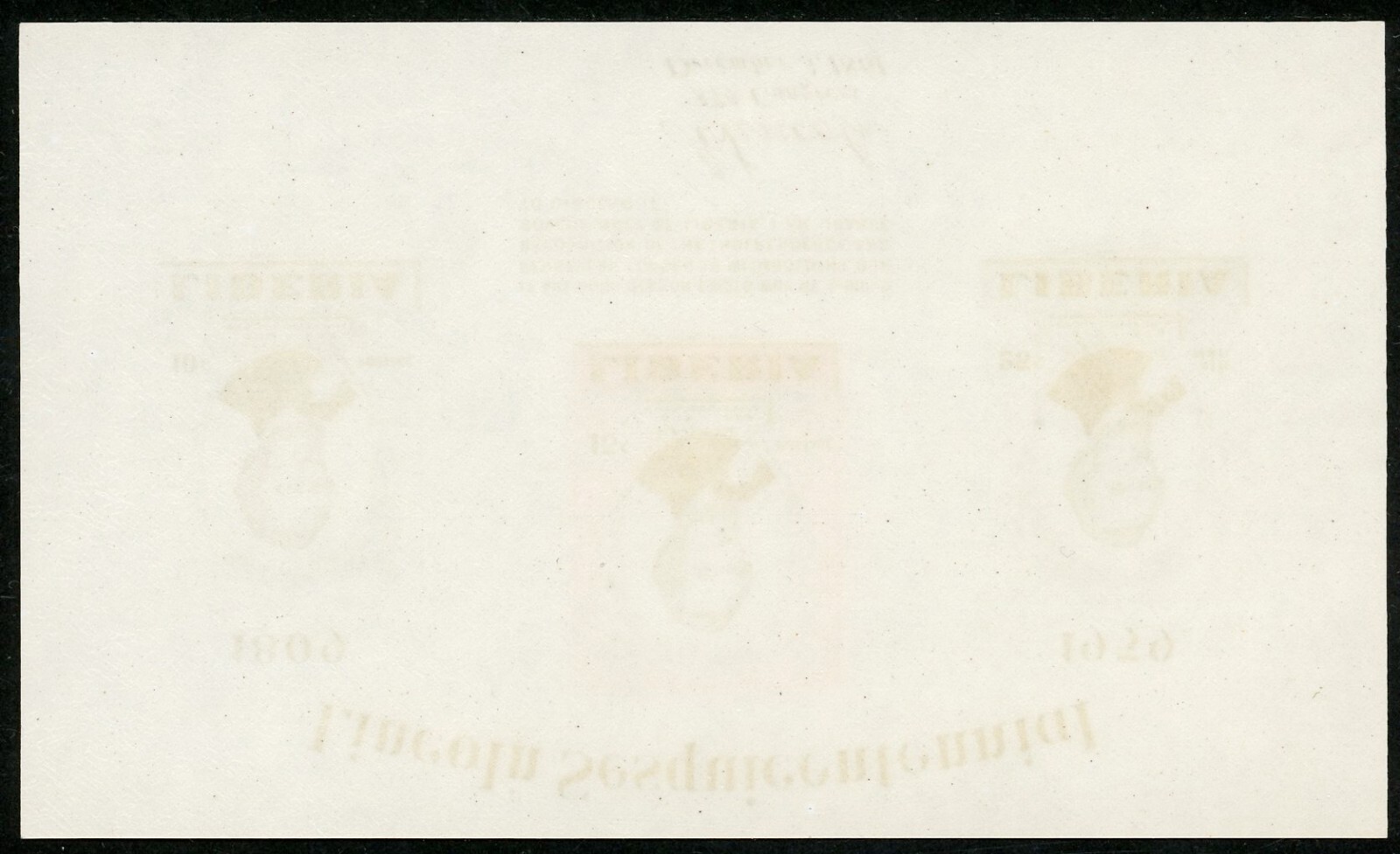 Liberia 386a Souvenir Sheet Abraham Lincoln MNH