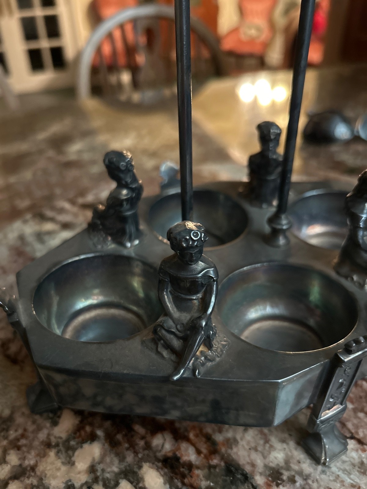 Antique Victorian Silver plated Cruet Condiment or Egg Holder