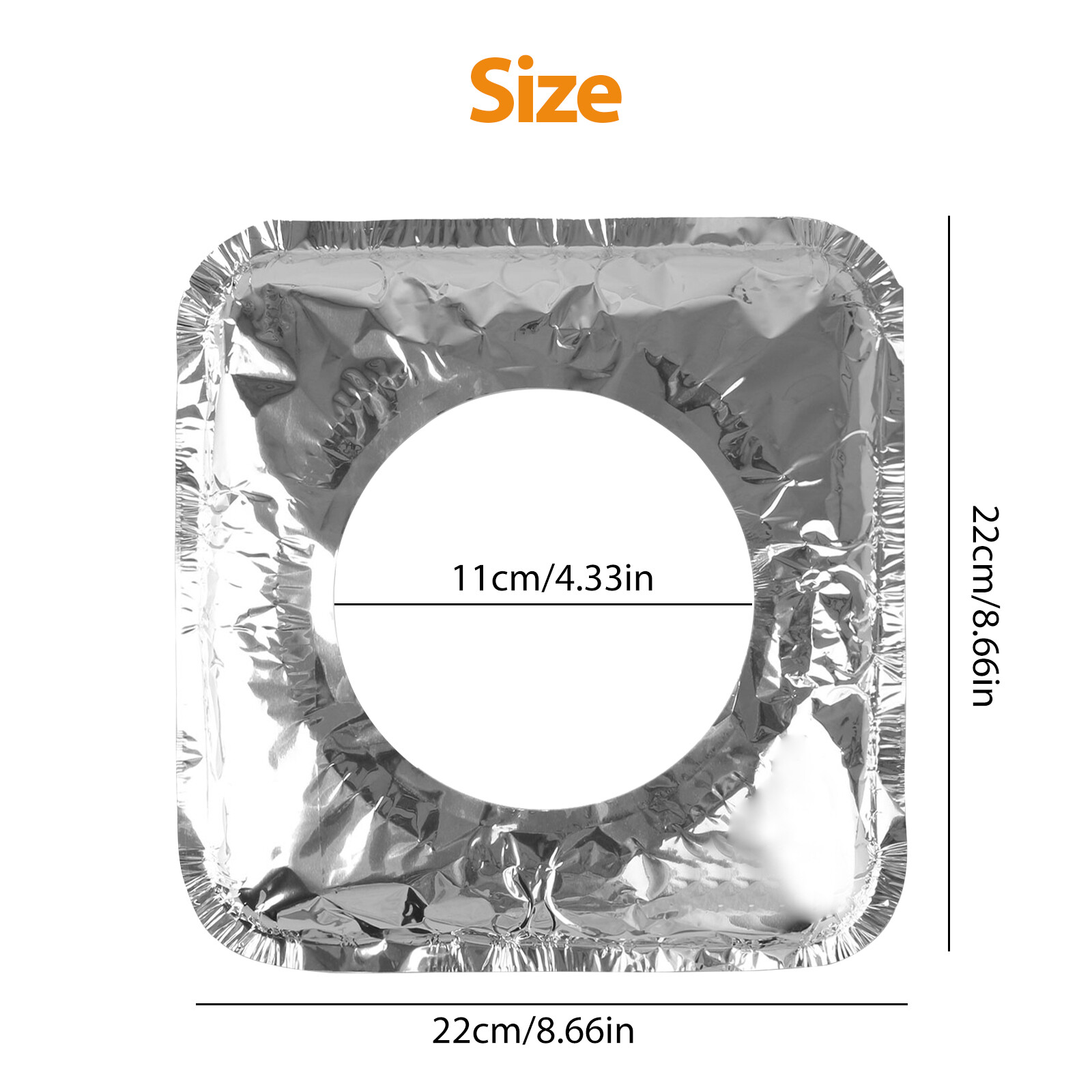 100 Pcs Disposable Aluminum Foil Square Gas Stove Burner Liners Heavy Bib Cover