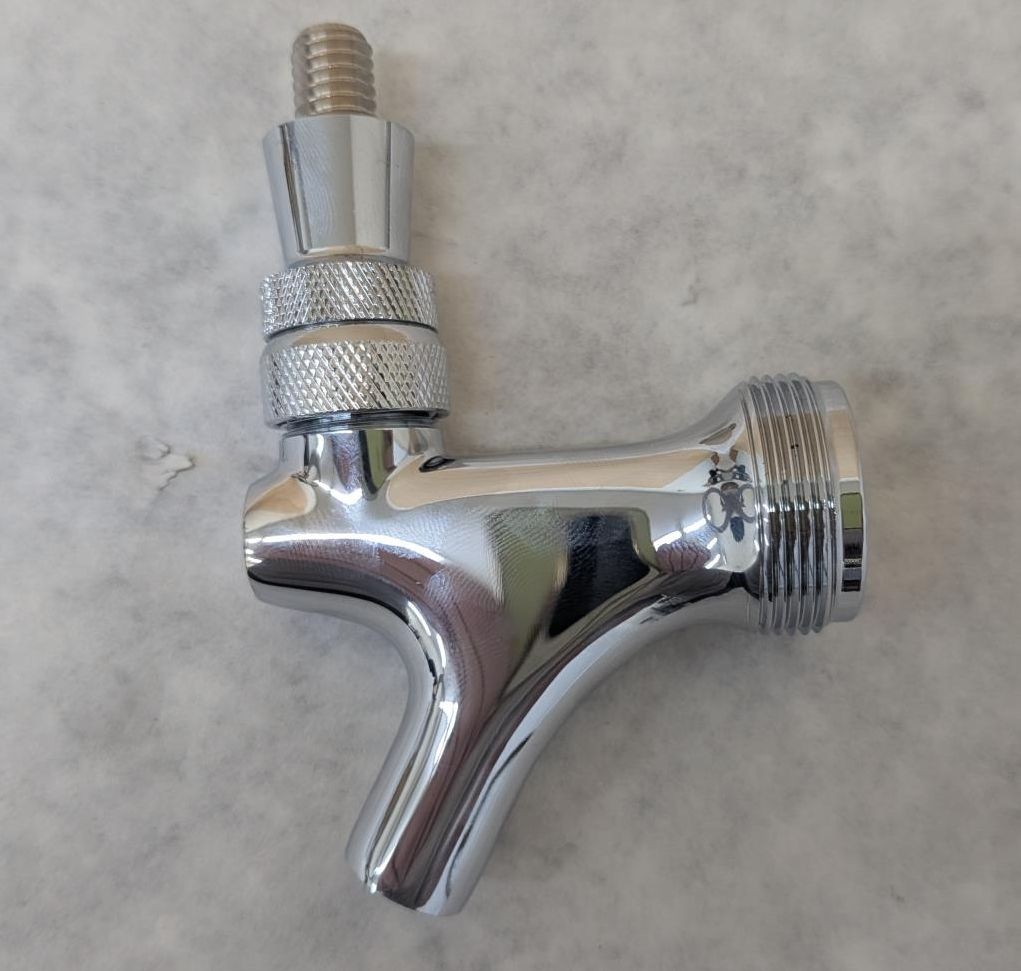 Kegco 493K-CFBL Chrome Tap Beer Faucet Brass Lever