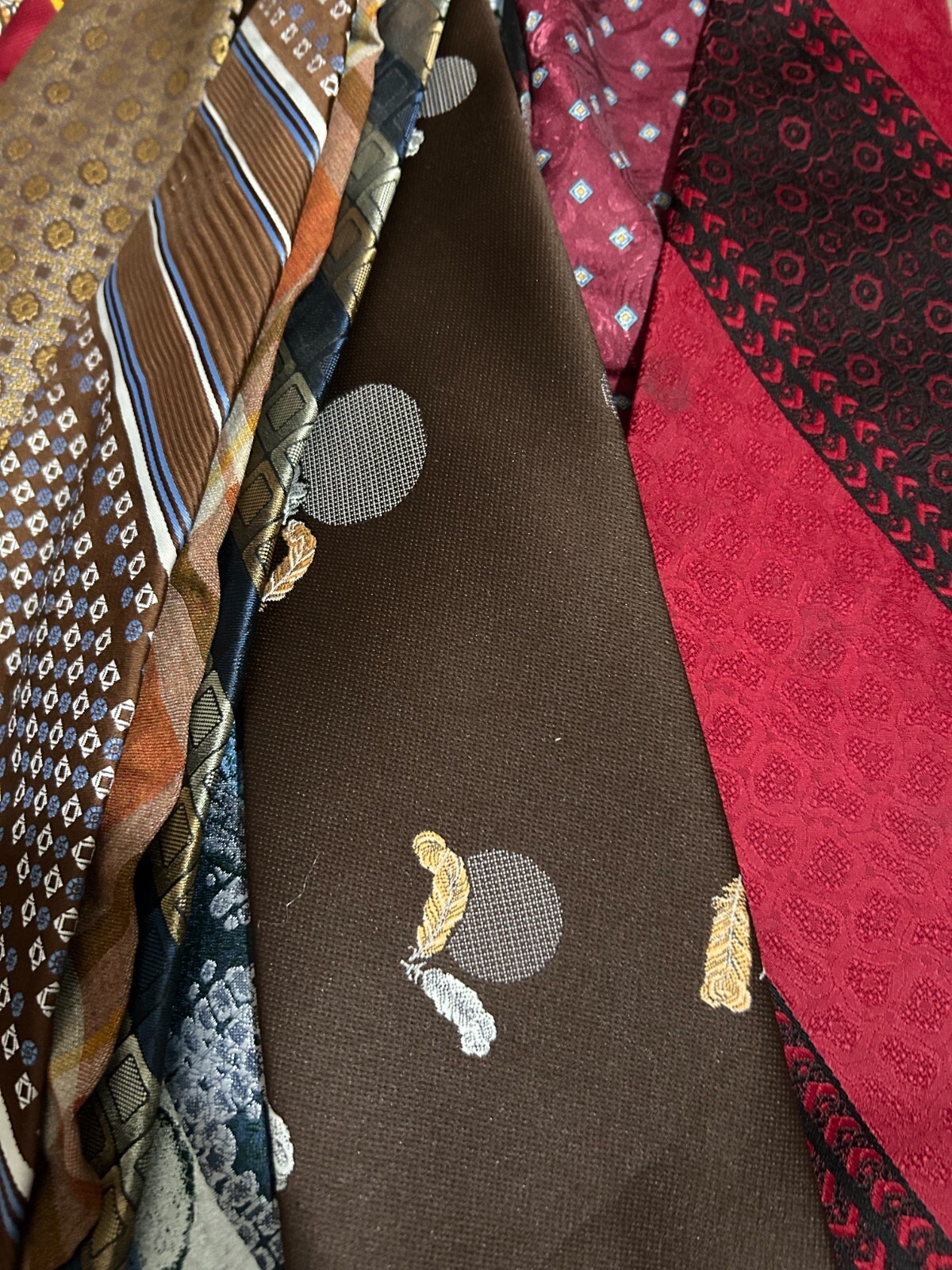 50 Pcs Neckties Lot Mix Wear Quilting Craft Cutter Multicolor Lots