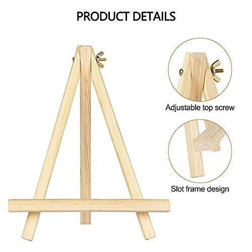 2 New Wooden Easel Stands 9.5" Adjustable Tabletop Small Ktub