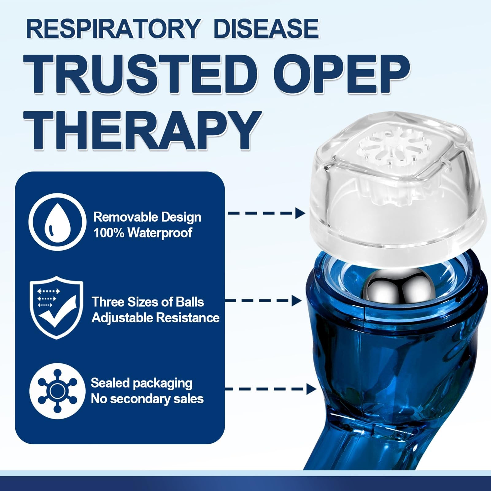 Flutter Valve Device for Lungs, Breathing Exercise Device for Lungs, Breathin...