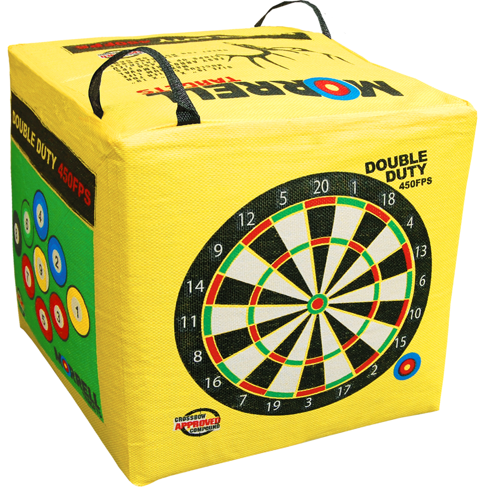 Morrell Double Duty Archery Target Crossbow Compatible | 4 Sided Shooting
