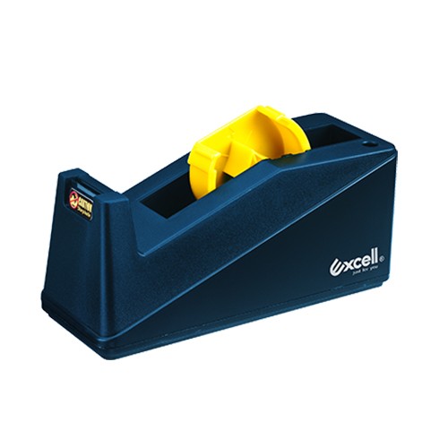 Excell Desk Tape Dispenser [Dual Core] (ET-19125): 1 in. width (Blue)