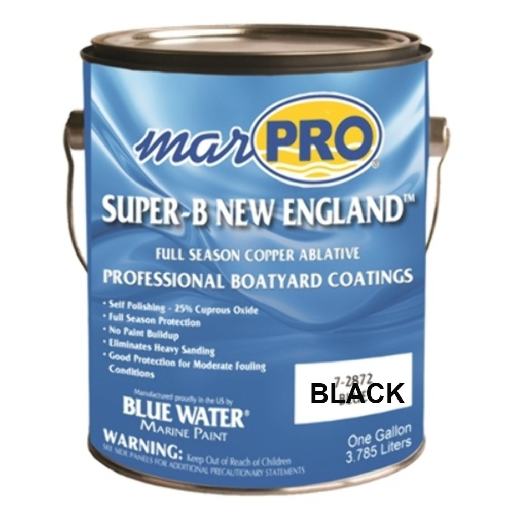 MarPRO Super-B New England BLACK 7-2874 Bottom Coating GALLON Finish Boat Paint
