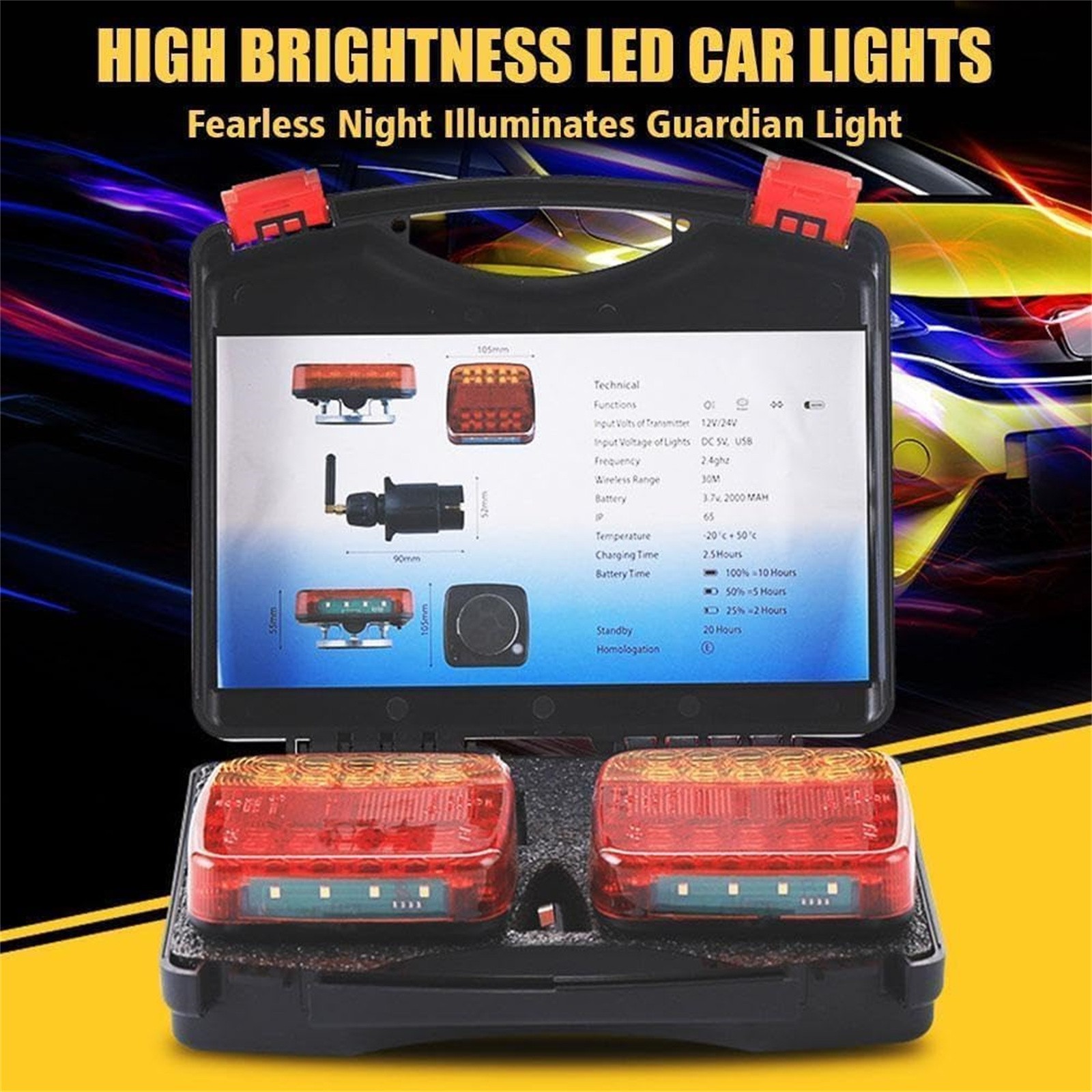 Wireless Trailer Tail Lights, Magnetic Towing Tail Light Replacement For Trailer