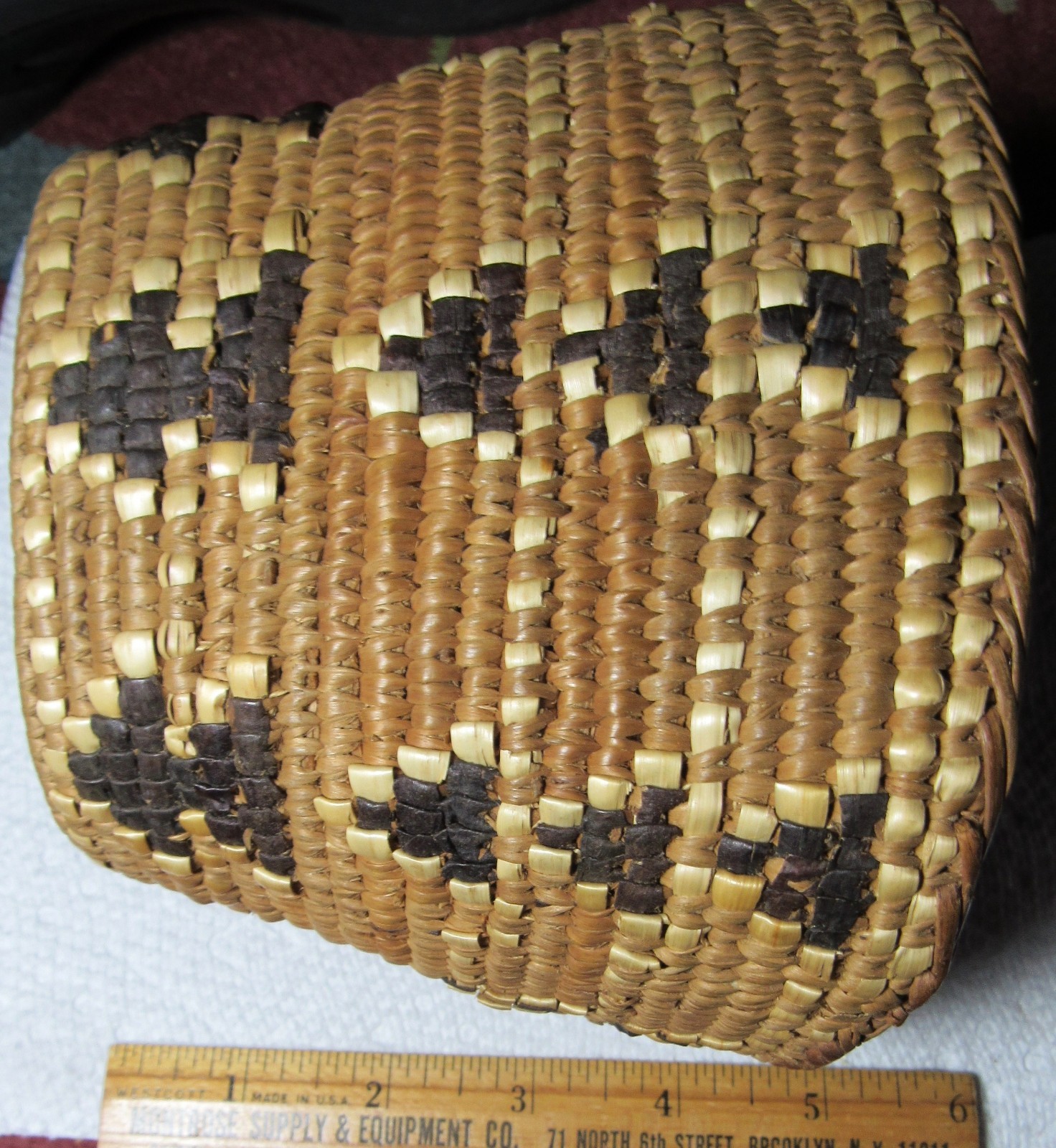 KLICKITAT PLATEAU INDIAN TREASURE IMBRICATED MOUNTAIN BASKET HAT NATIVE AMERICAN