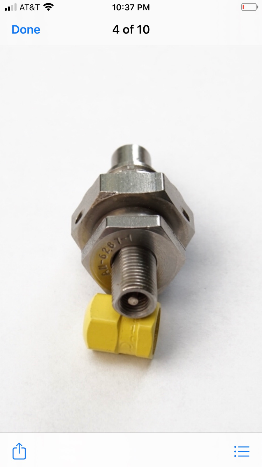 AN6287-1 High Pressure Valve