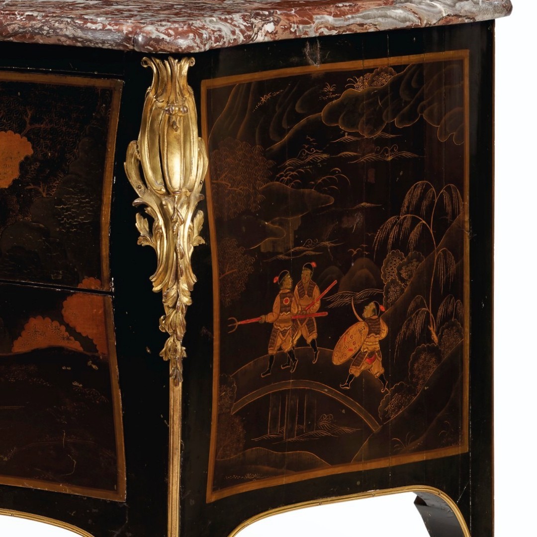 Louis XV Style Chinoiserie Lacquered Commode - Jeanselme of Paris