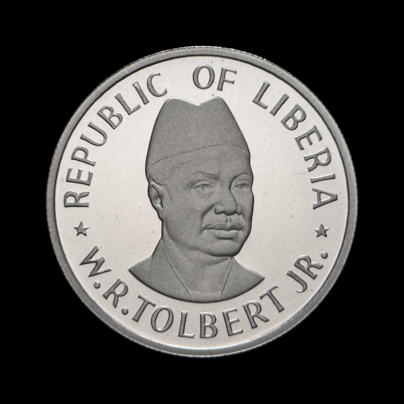LIBERIA. 1976, 25 Cents - Tolbert, Woman Basket, Royal Mint Wales RARE 1 Proof