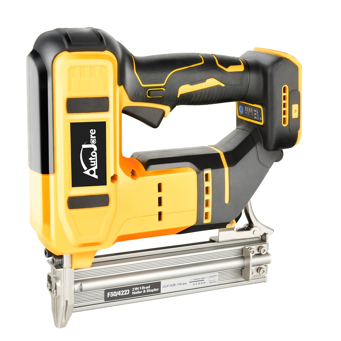 18GA Cordless Brushless Brad Nailer for Dewalt 20V Battery,2 in1 Electric Nail