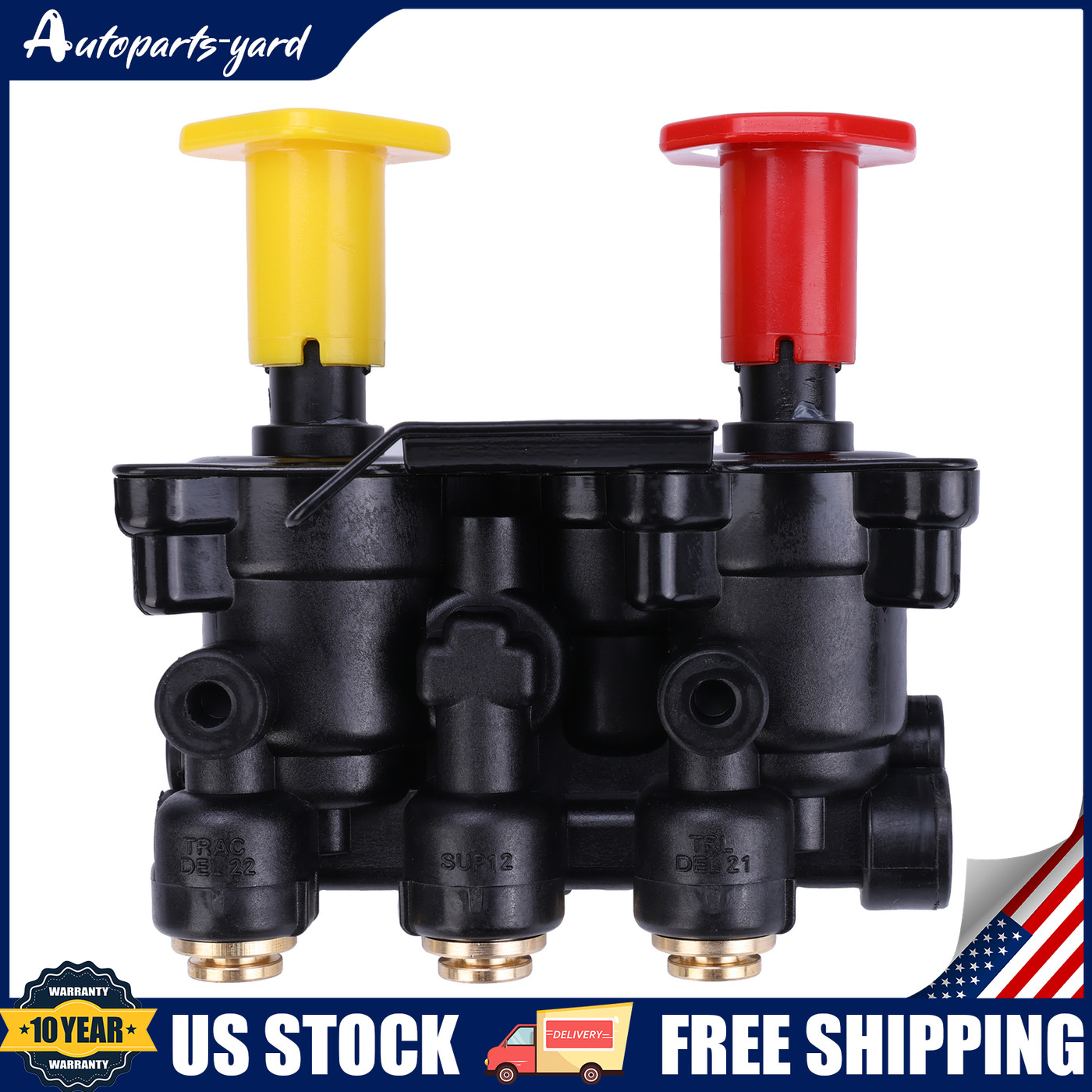 New Dash Control Brake Valve 5 Ports For Volvo VNL 24340522 US