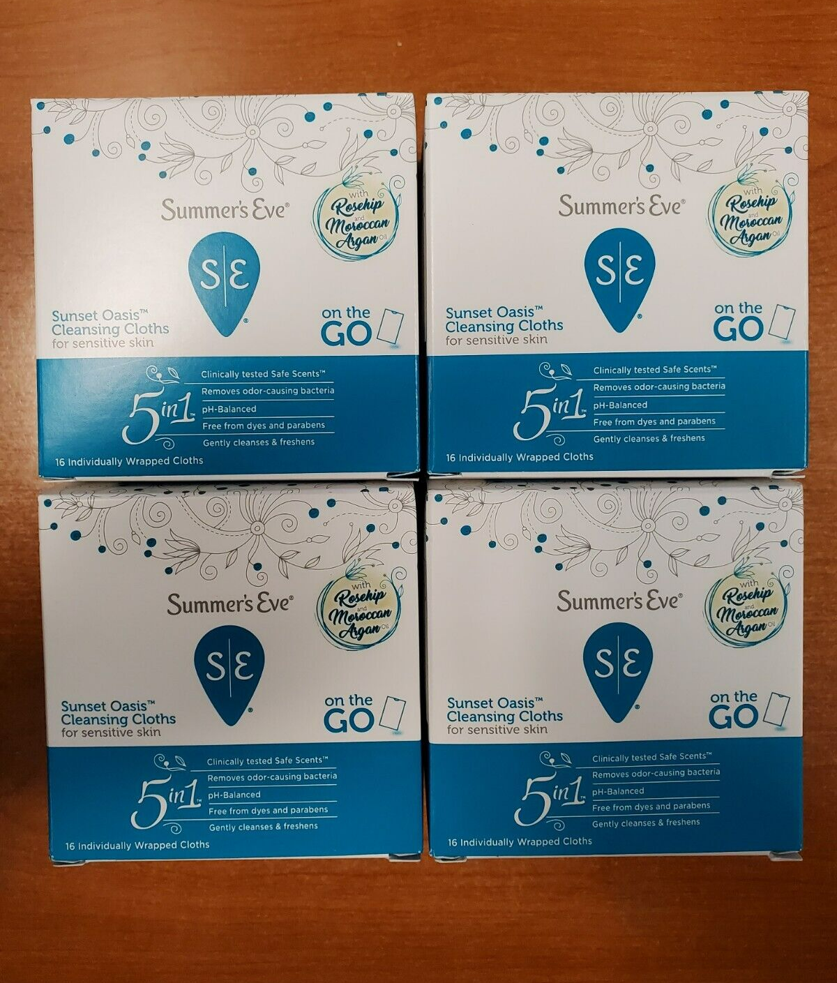 4-16 ct. Boxes: Summer's Eve Sunset Oasis Scent Cleansing Cloth (0191) R1P6