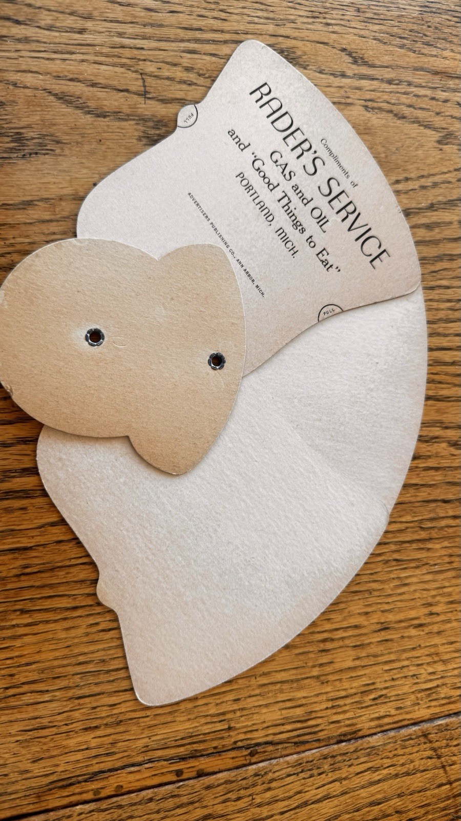 Antique Advertising Cardboard Fan Statue of Liberty WWII Eagle