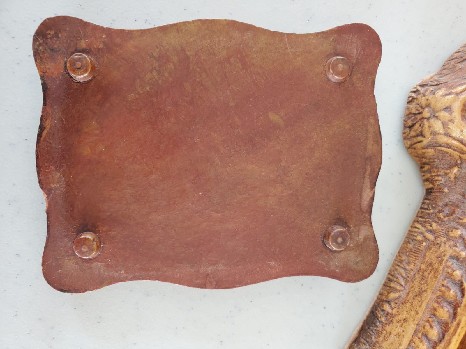 Vintage Syroco Indian & Horse Double Ashtray & Cigarette Box 1930s-40s Rare B5