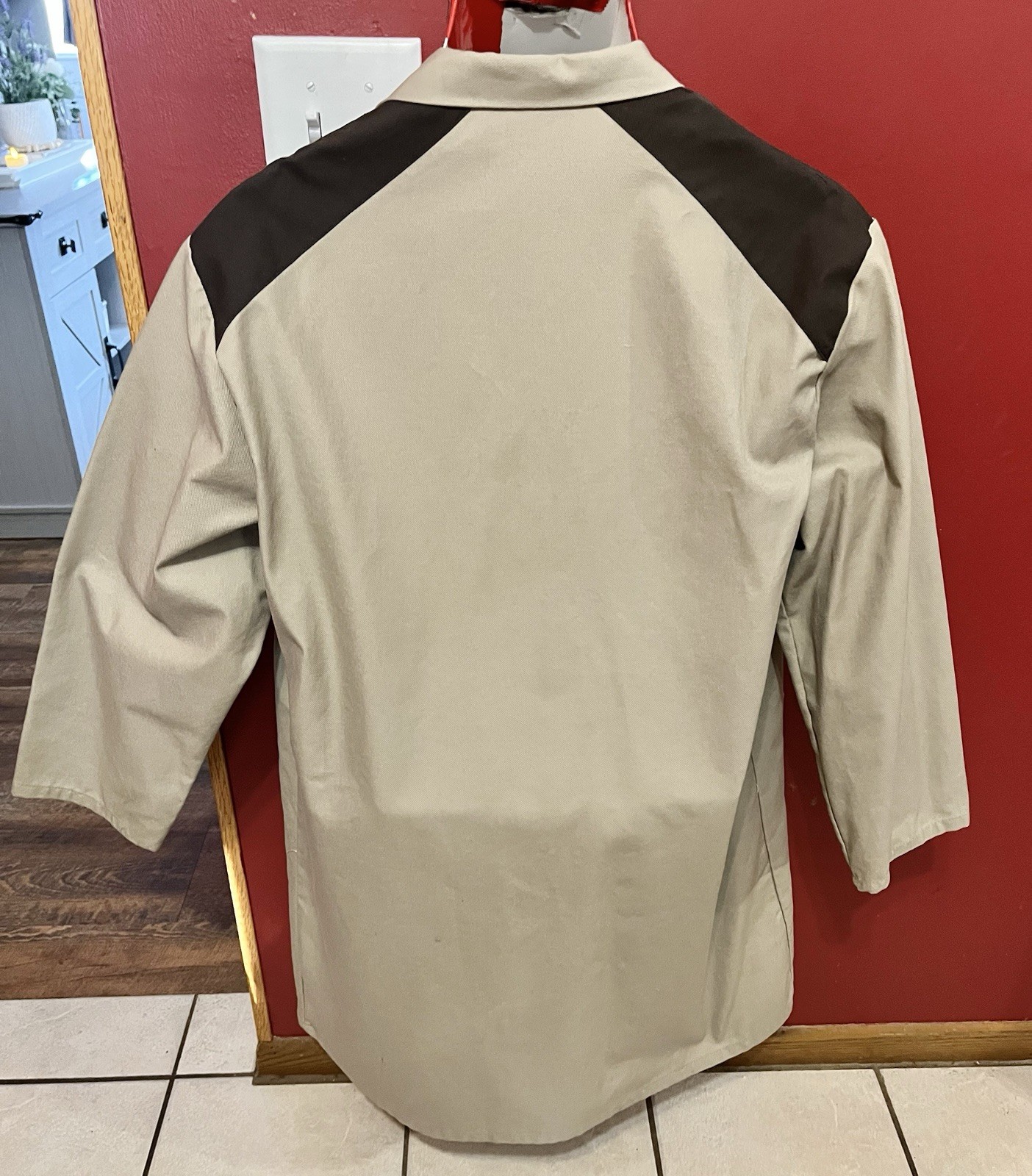 Vintage RENFORT Lab Coat Work Jacket Mens Womens Chest 50 France Beige CAT